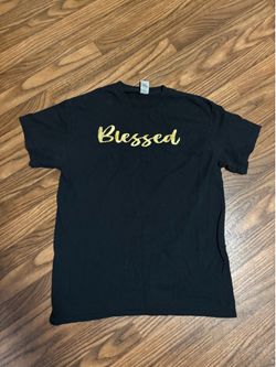 Woman’s Blessed Short Sleeve Black Tee * Medium.