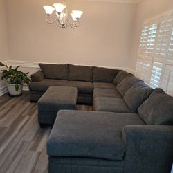 LARGE Ashley Sectional (Color- Grey/Charcoal) PRICE LOWERED FROM $1500- $900🤯🤯🤯!!!!