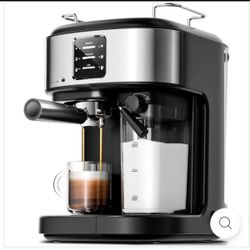 3 in 1 Professional Espresso Maker with Dual Heating System & Capsule Compatible