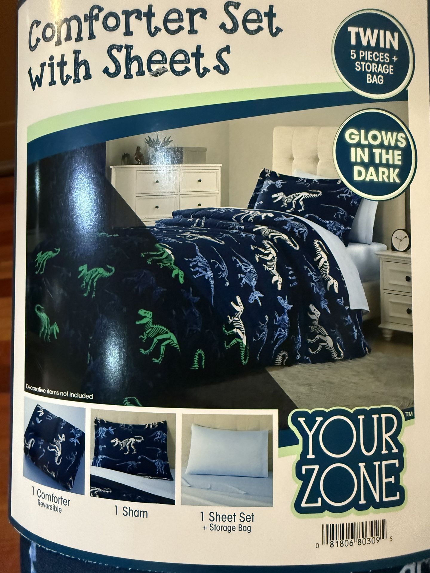 Boys Comforter Set with Sheets - Size Twin