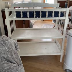 90s White Changing Table
