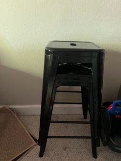 Bar stools black 2pc set