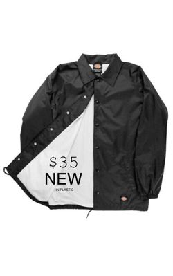 Dickies Black Windbreaker Jacket Size XL & 2XL