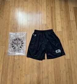 Black Chrome Hearts Mesh Varsity Shorts