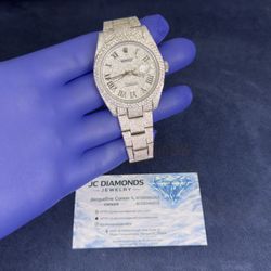 41 MM Stainless Diamonds Real Natural 