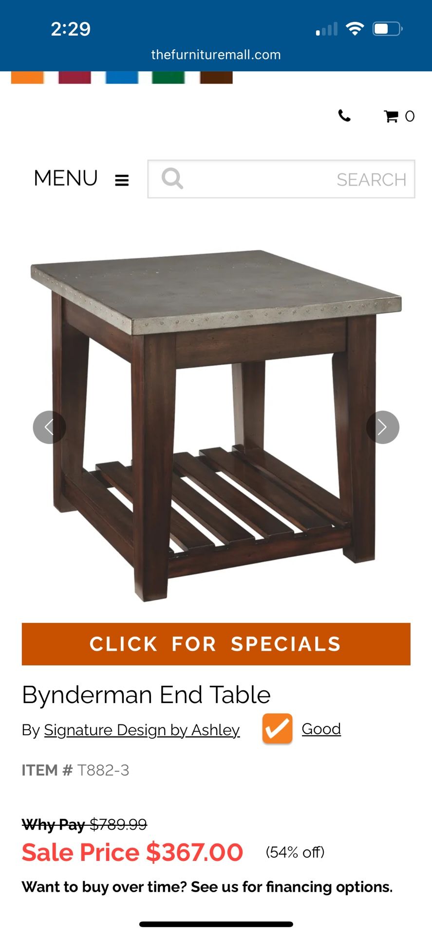 Ashley Signature End Table
