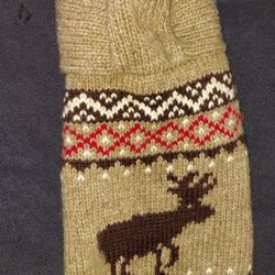 Chilly Dog Hooded Moose Wool Sweater w/antlers 