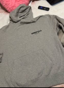Essential hoodie, Grey, Size medium.