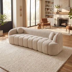 98.4" Modern Compressed Sofa, Cloud Couch