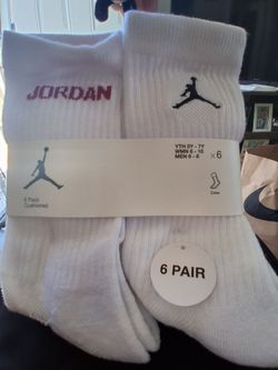 Jordan socks 6 pack new