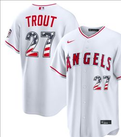New w/Tags Size XXL. Nike Mike Trout 250 year , Fourth of July,  Home Stadium Jersey