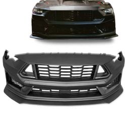 For 2018-2023 Ford Mustang Dark Horse Style Front Bumper Conversion Kit Grille