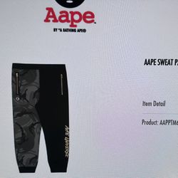 Aape By Bathing Ape Sweat Pant Size 2xl for Sale in Los Angeles, CA -  OfferUp