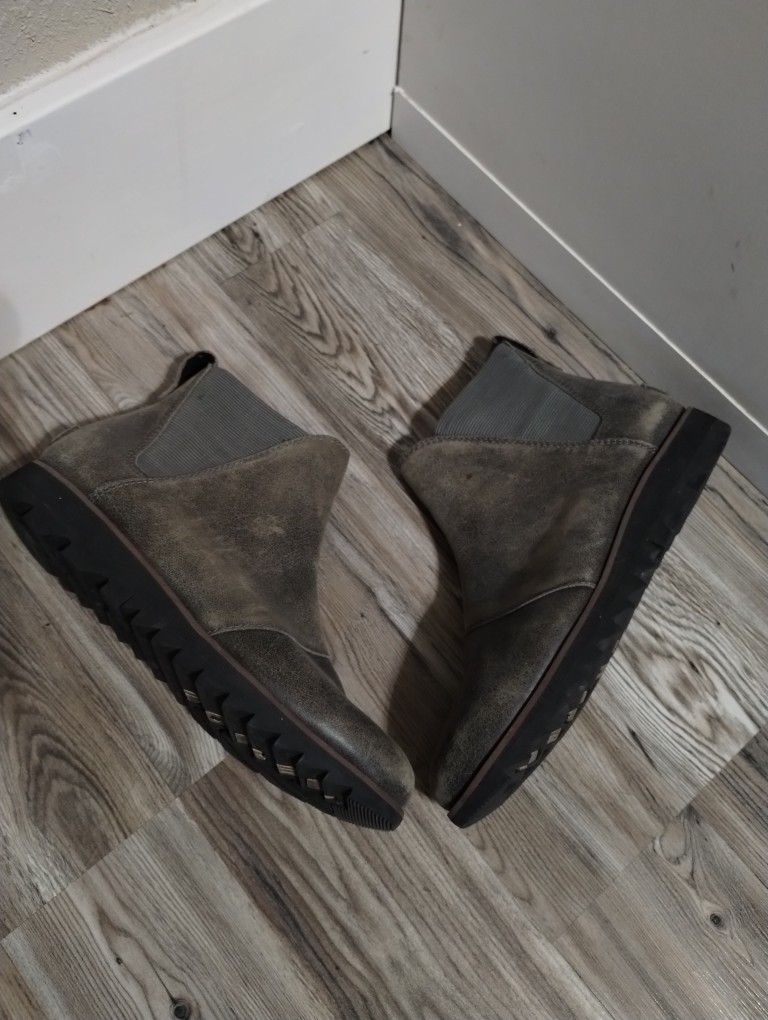 SOREL Harlow Chelsea Rain Boot Waterproof Leather Ankle Booties Size 6.5