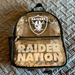 Custom Las Vegas Raiders Clear Backpack. Stadium Approved. 