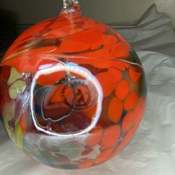 Zorza Hand Blown Handmade Glass Ball From Poland Ornament