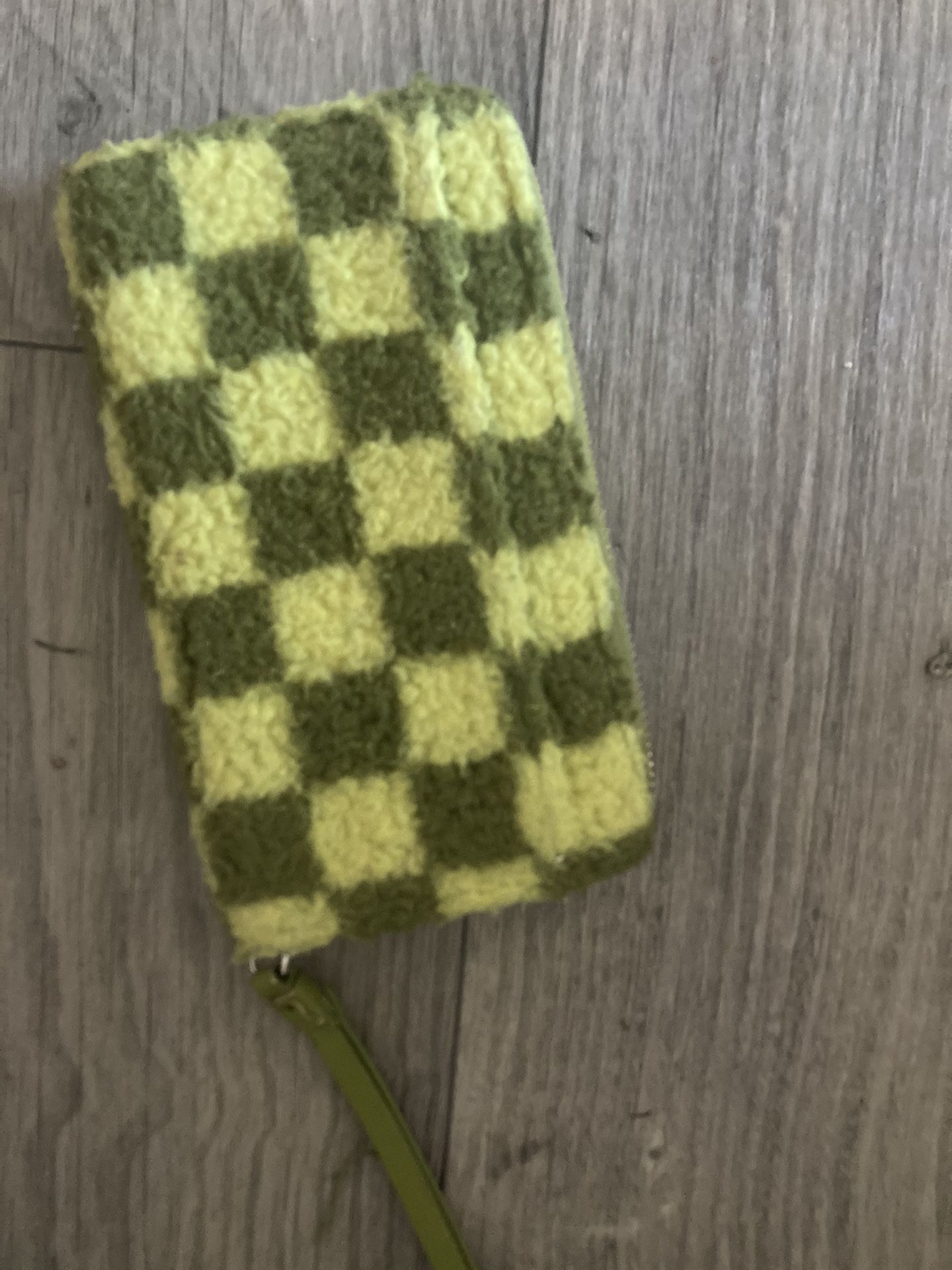 Green Checkered Wallet