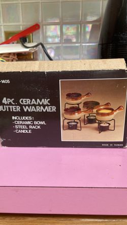 Vintage four piece ceramic butter warmers