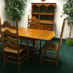 Antique maple dining set