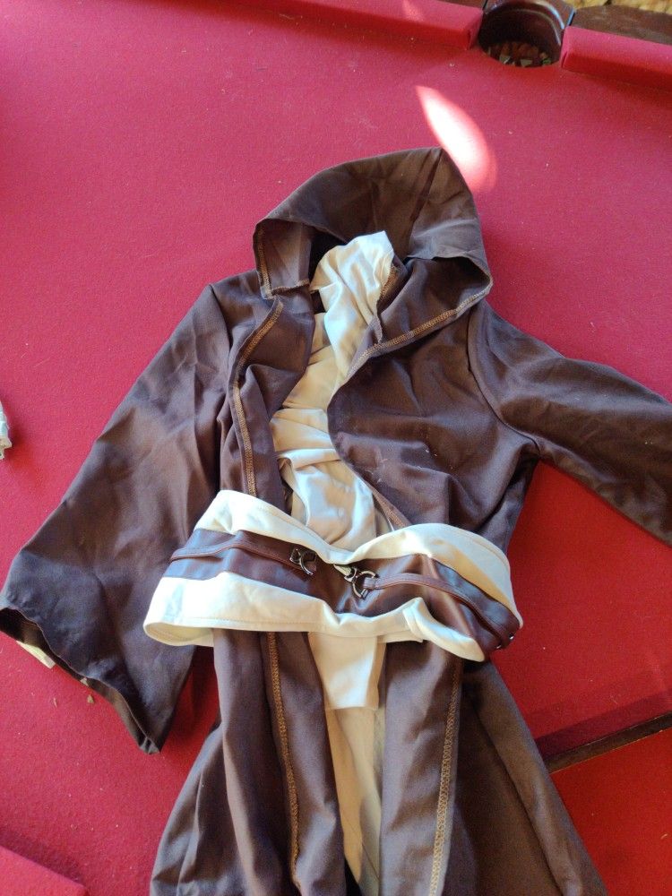 Boys JCostume Outfit for Kids Tunic Hooded Robe Pants Belt Shoes Halloween Jedi Cosplay