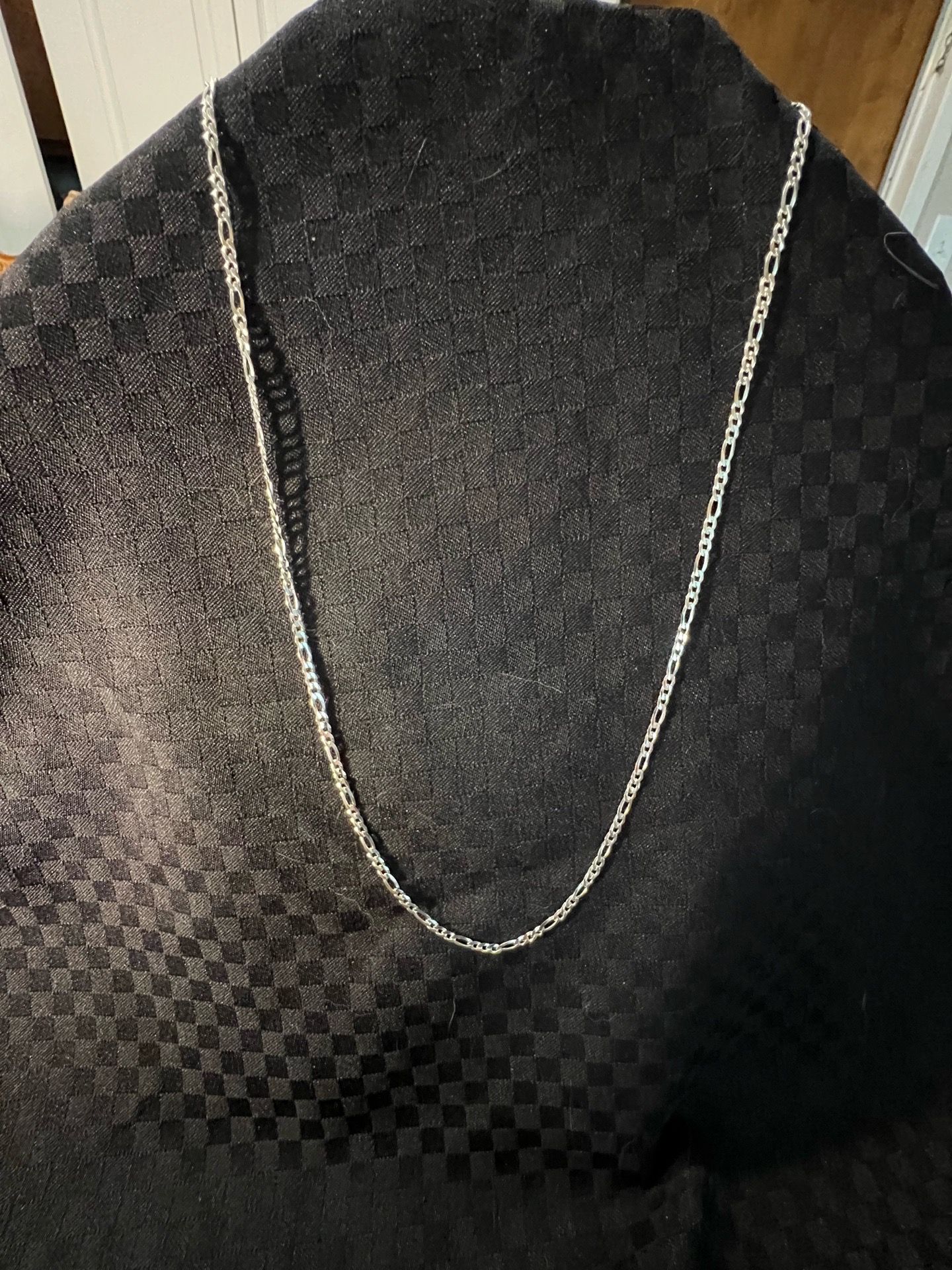 22” sterling Italian silver Figaro