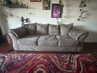 ASHLEY FURNITURE SOFA MICROFIBER