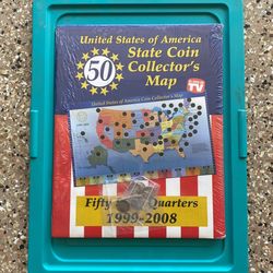 USA State Coin Collectors Map For Quarters