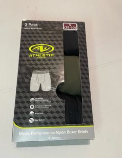 Men's Long Leg Boxer Briefs Underwear, 3 Pack size S (28-30). (X)
