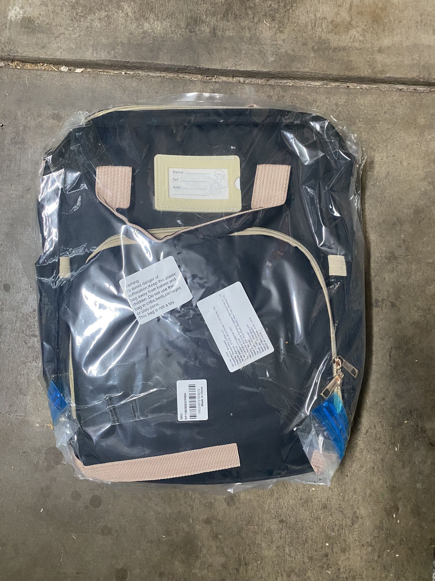 black diaper bag backpack