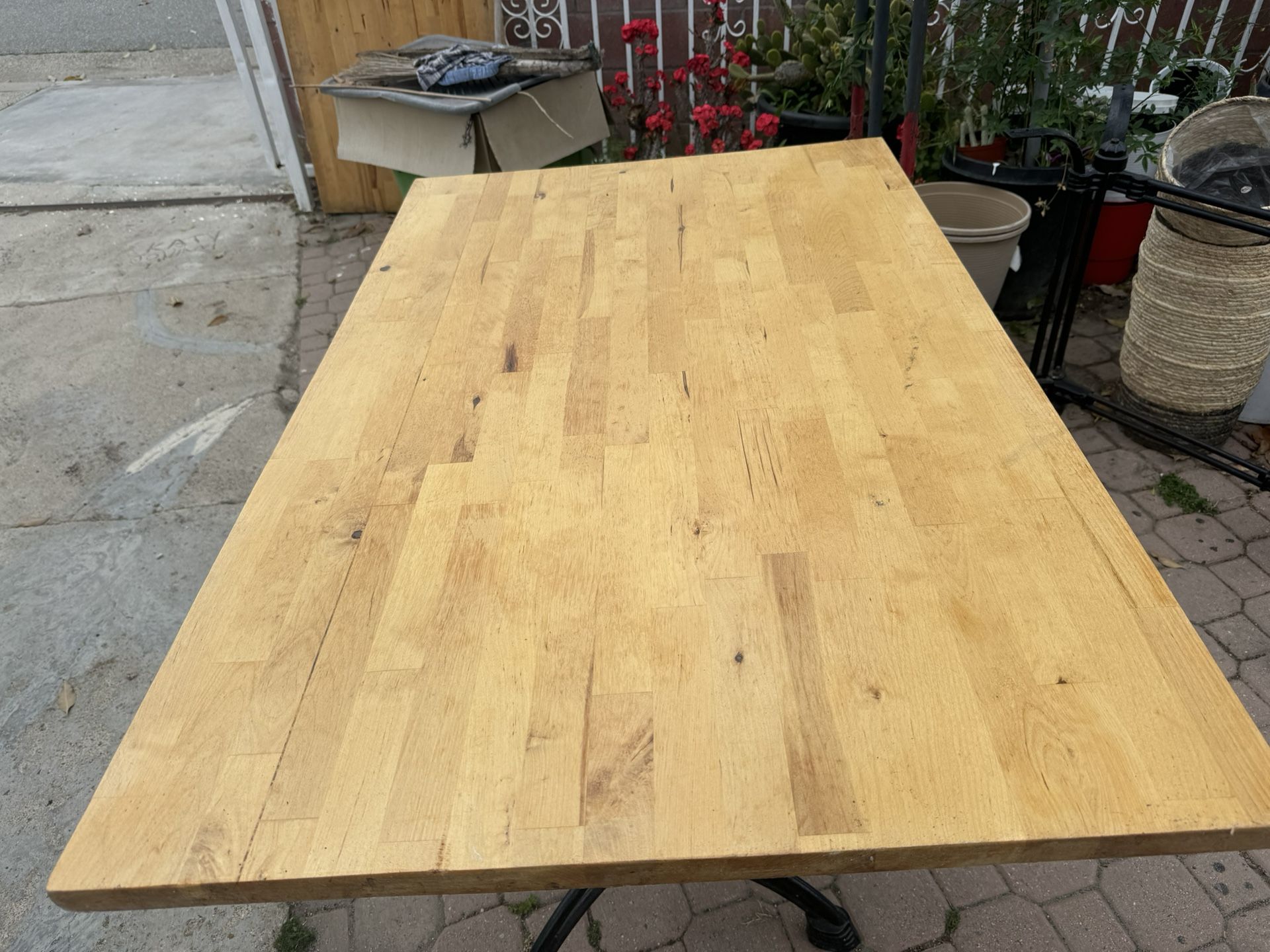 Wood Table And Stand