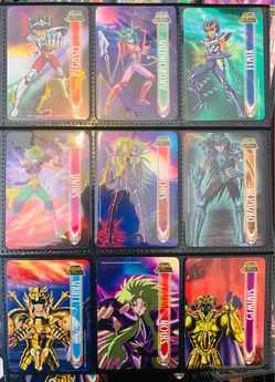 Tarjetas cards Saint seiya caballeros del zodiaco