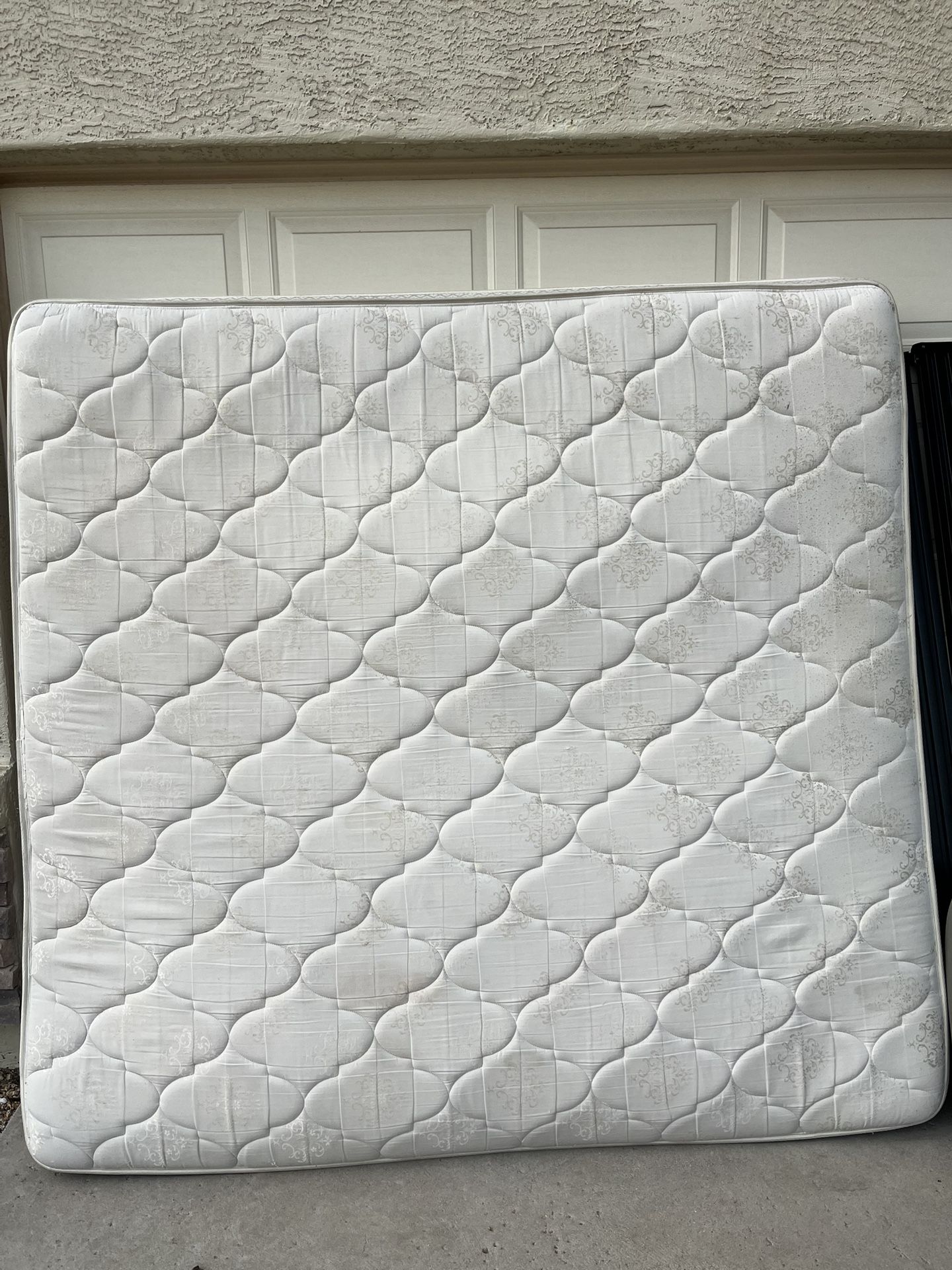King bed frame, king mattress, foam topper  