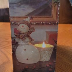 New Kirkland's Snowman Tealight Candle Holder