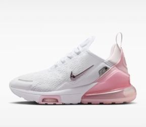 2026 New Nike Women Air Max 270 Premium Size 7 White/Pink Foam/Pearl Pink