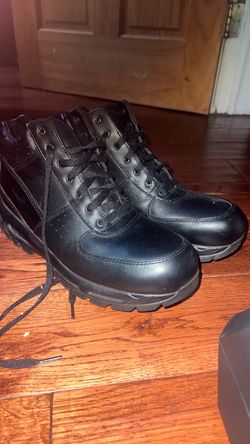 Nike Black Leather Lace-Up Boots