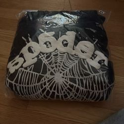 BLACK AND WHITE SP5DER HOODIE 1:1 MENS MEDIUM 