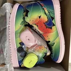 Nike Air Jordan Retro 1 High J Balvin Tie-Dye Sz 12 