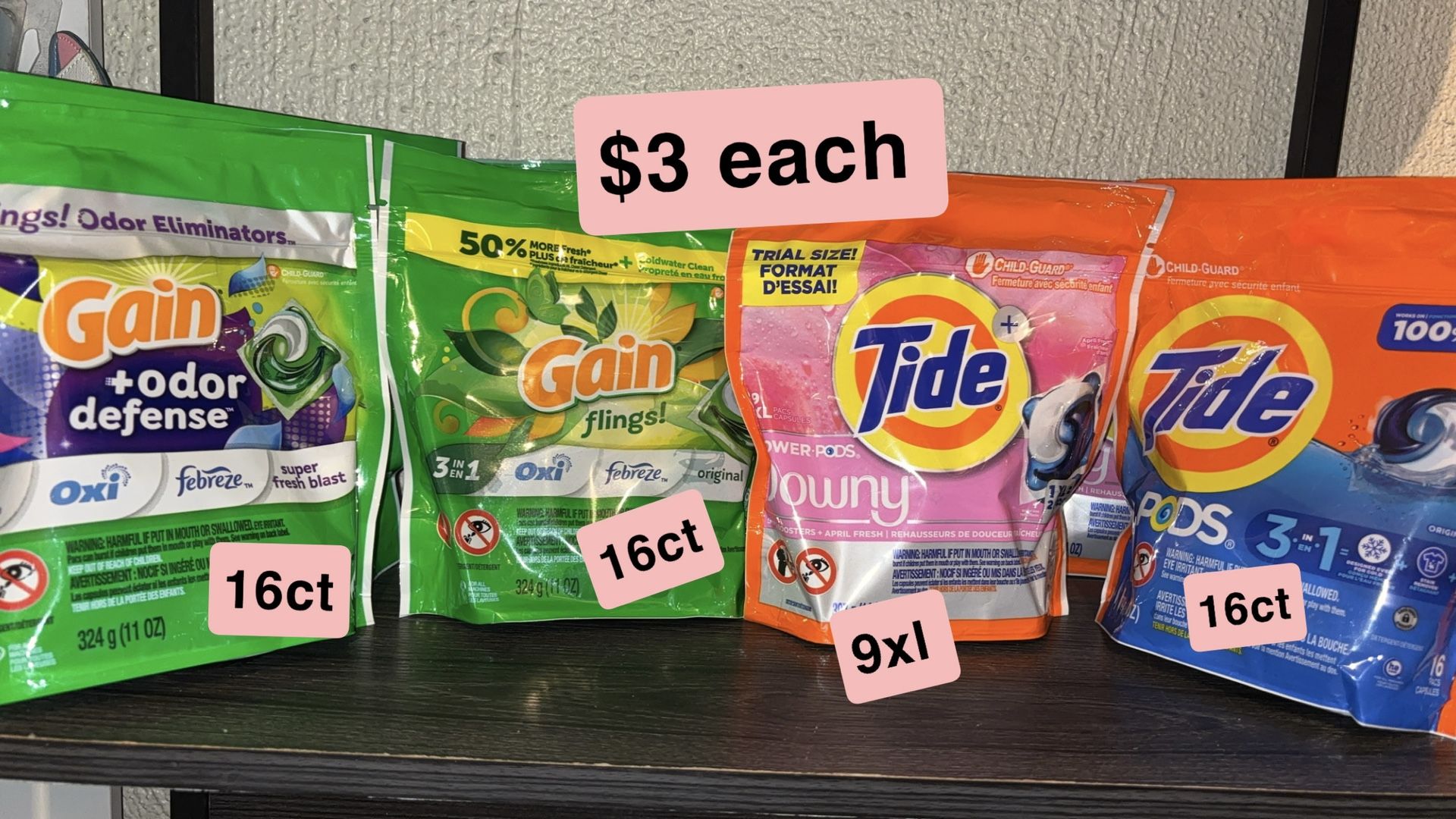 Tide Pods & Gain Flings 