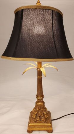 Antique Gold and Black Lamp for $30