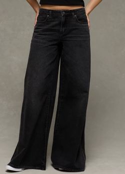 American eagle black A line jean