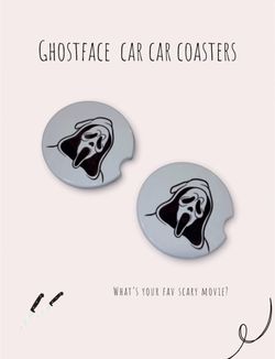 Ghostface ceramic car coasters