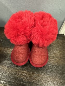 Red toddler boots for $15