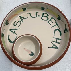 Ceramic “Chip And Dip” Bowl 