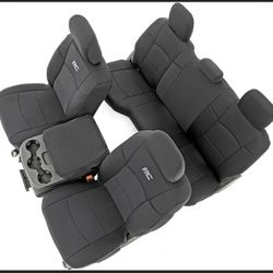 Rough Country Neoprene Front & 60/40 Rear Seat Covers for 19-22 Ram 2(contact info removed)4, Black