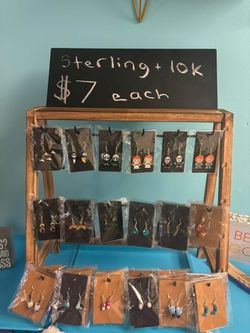 Earring Stand And About 50 Earrings 