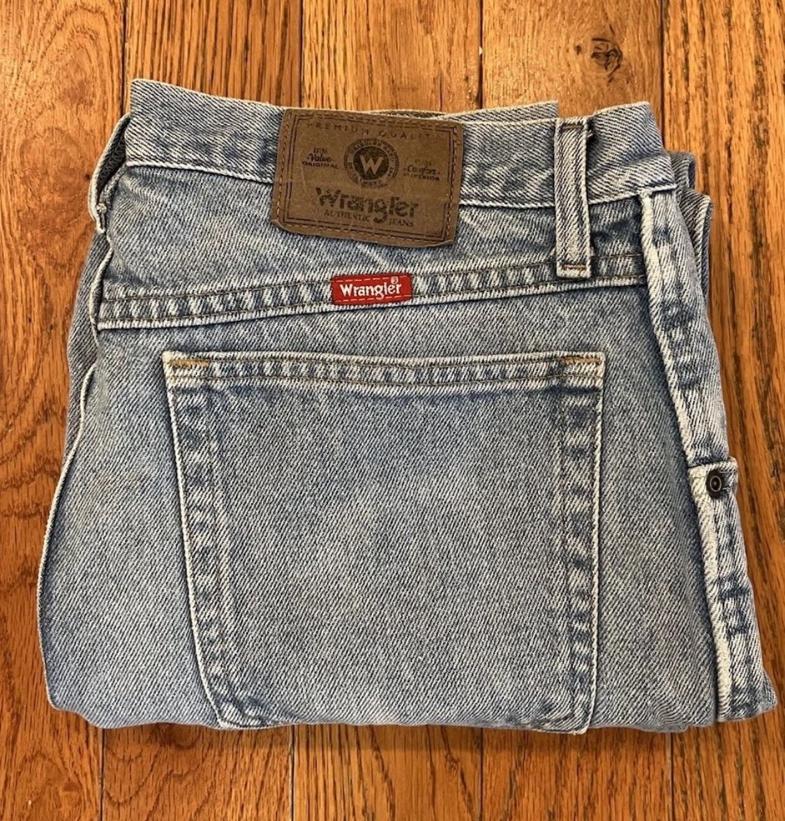 Wrangler Jeans Mens 33x34 Regular Fit 96501SL Straight Leg Denim Vintage Style