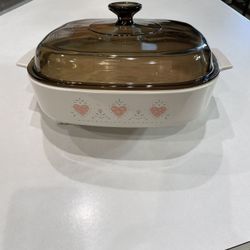 Vintage Corning Ware Heart Pattern