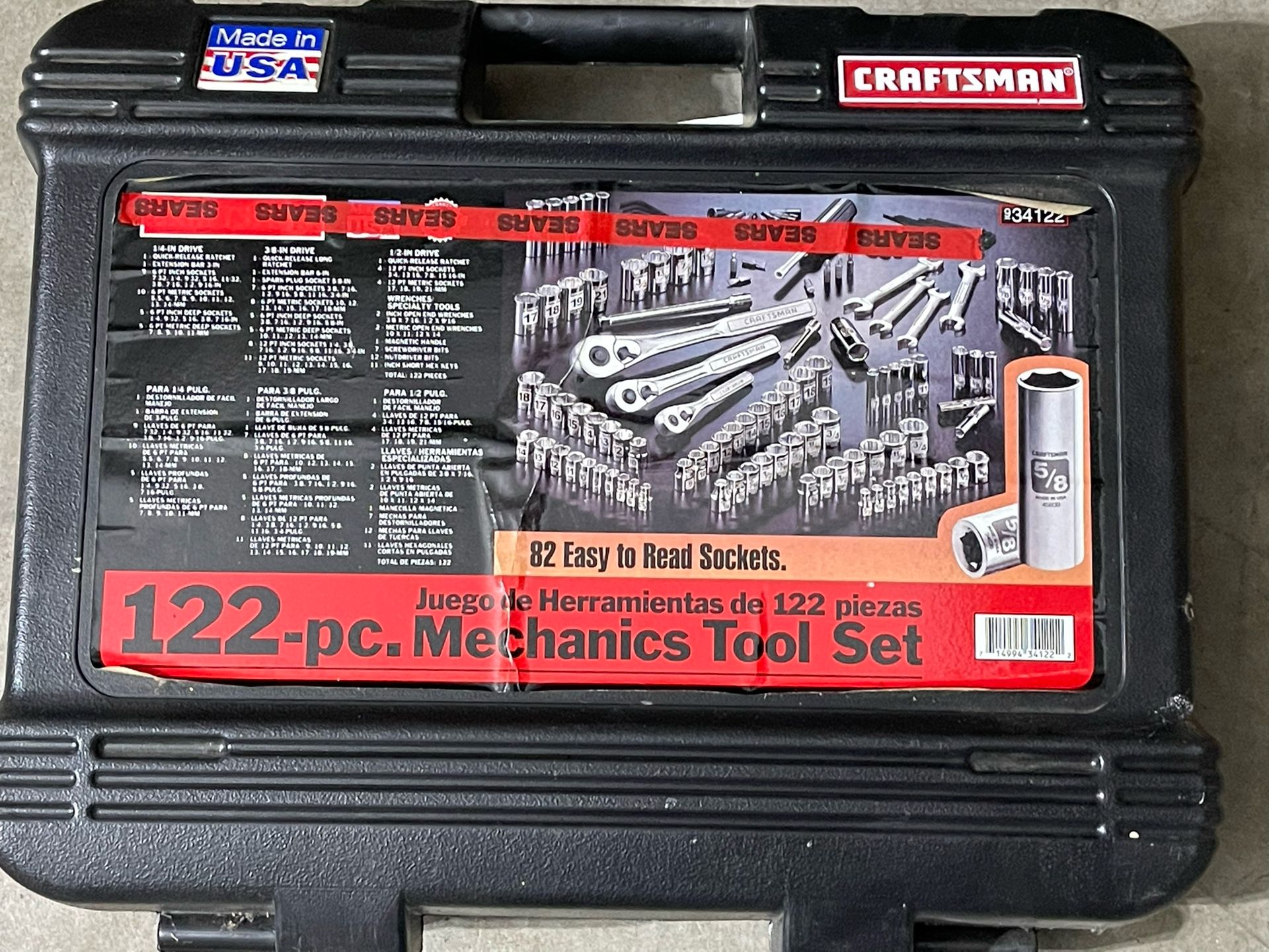 Craftsman 122 Piece Mechanic Tool Set