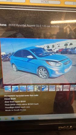 2013 Hyundai Accent Gls 1.6  Car parts