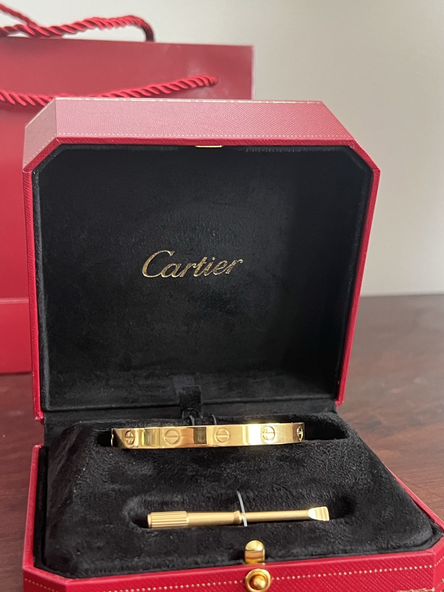 Love bracelet cartier size 16 Yellow gold